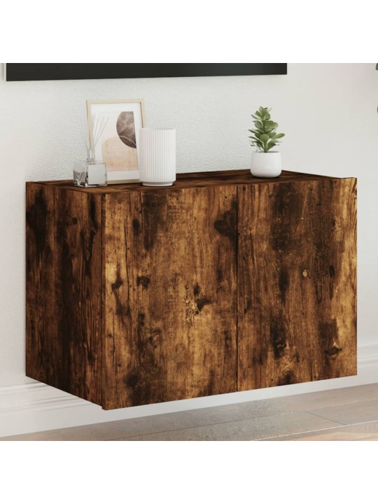 Tv plaukti ar led lampiņām, 60x35x41 cm, ozolkoka krāsā