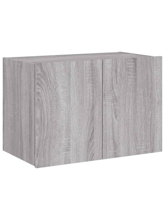 Tv skapītis ar led lampiņām, pelēka ozola krāsa, 60x35x41 cm