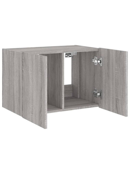 Tv skapītis ar led lampiņām, pelēka ozola krāsa, 60x35x41 cm