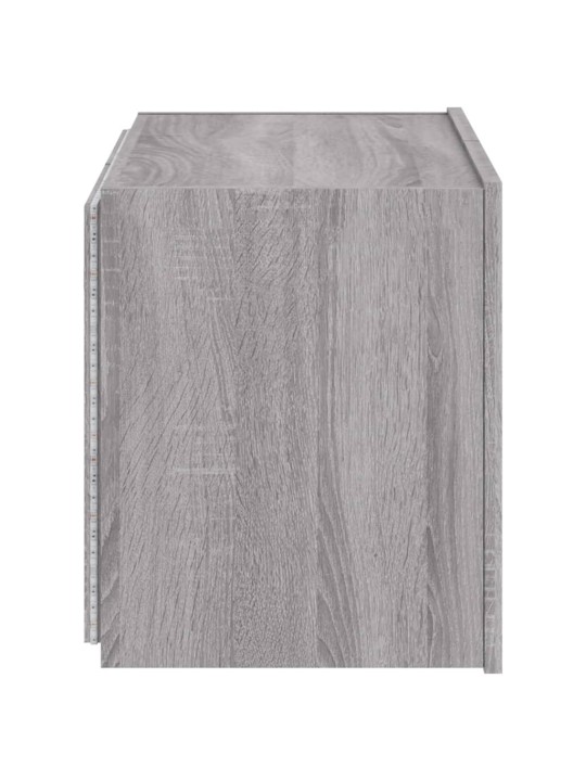 Tv skapītis ar led lampiņām, pelēka ozola krāsa, 60x35x41 cm