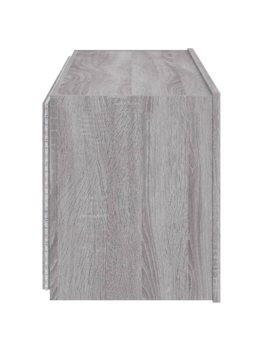 Tv plaukti ar led lampiņām, 2 gab., 60x35x41 cm, pelēka ozola
