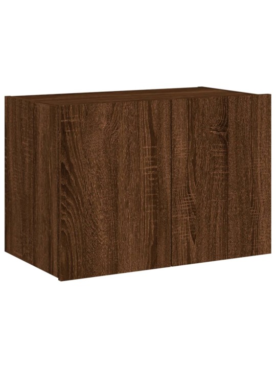 Tv plaukti ar led lampiņām, 60x35x41 cm, brūna ozolkoka