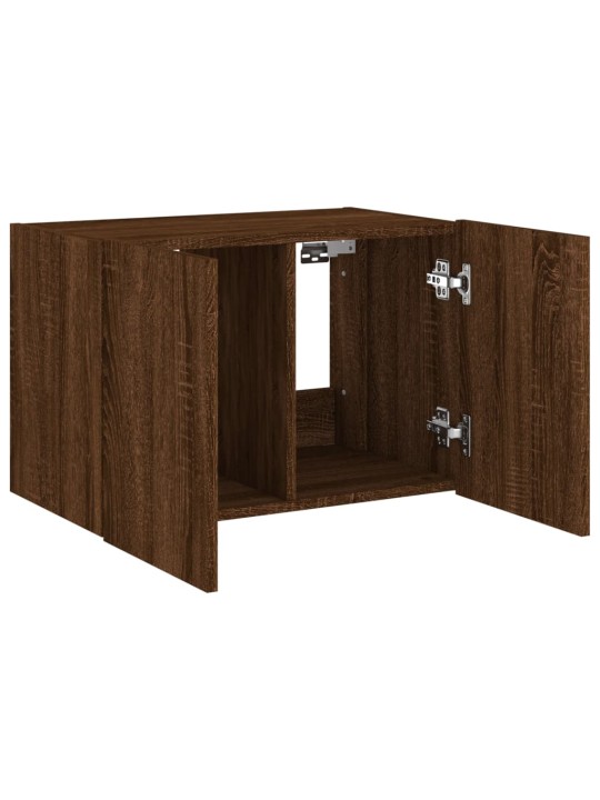 Tv plaukti ar led lampiņām, 60x35x41 cm, brūna ozolkoka