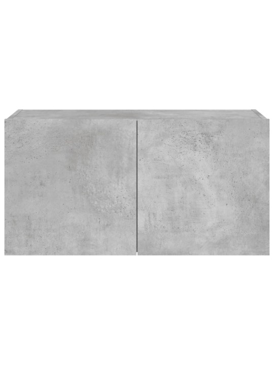 Tv galdiņi ar led lampiņām, betona pelēki, 80x35x41 cm