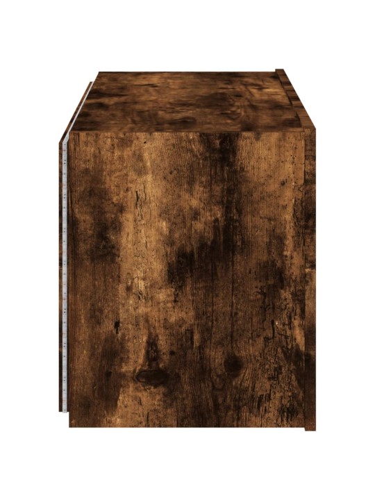 Tv plaukti ar led lampiņām, 80x35x41 cm, ozolkoka krāsā