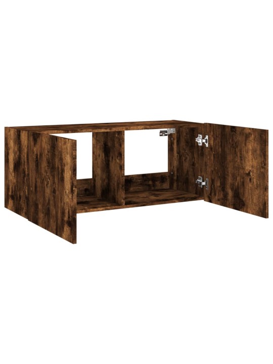 Tv plaukti ar led lampiņām, 100x35x41 cm, ozolkoka krāsā