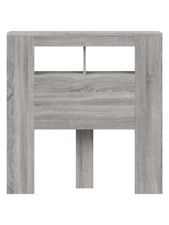 Gultas galvgalis ar led, pelēka ozola, 100x18,5x103,5 cm, koks