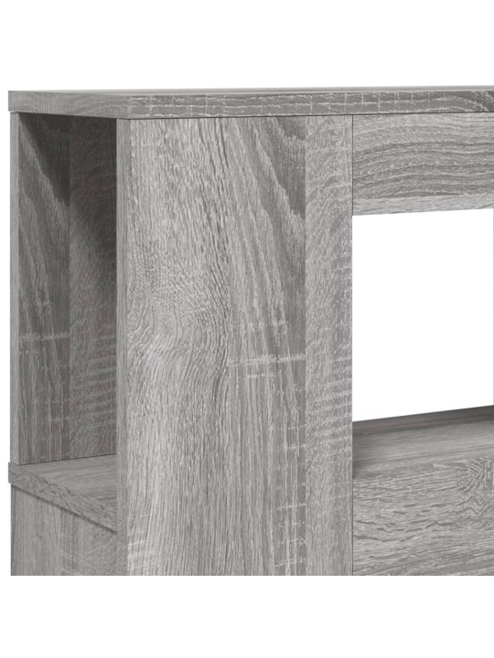 Gultas galvgalis ar led, pelēka ozola, 200x18,5x103,5 cm, koks