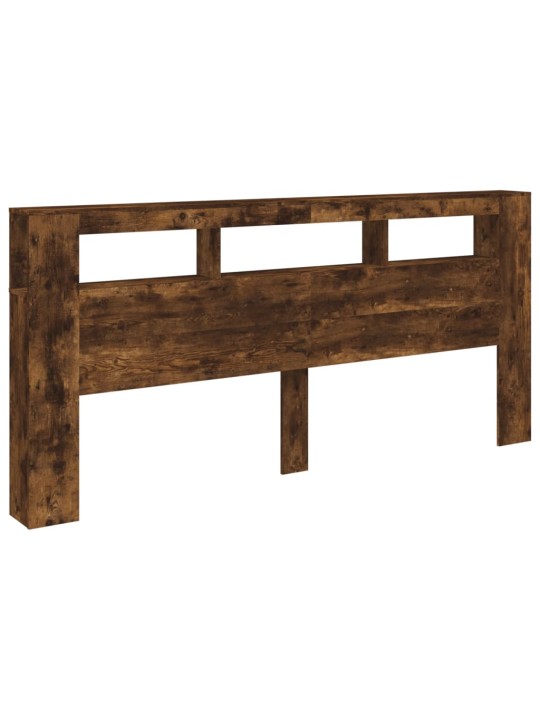 Gultas galvgalis ar led, ozola krāsa, 220x18,5x103,5 cm, koks