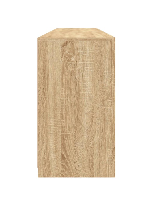 Kumode ar led lampiņām, ozolkoka krāsa, 162x37x67 cm