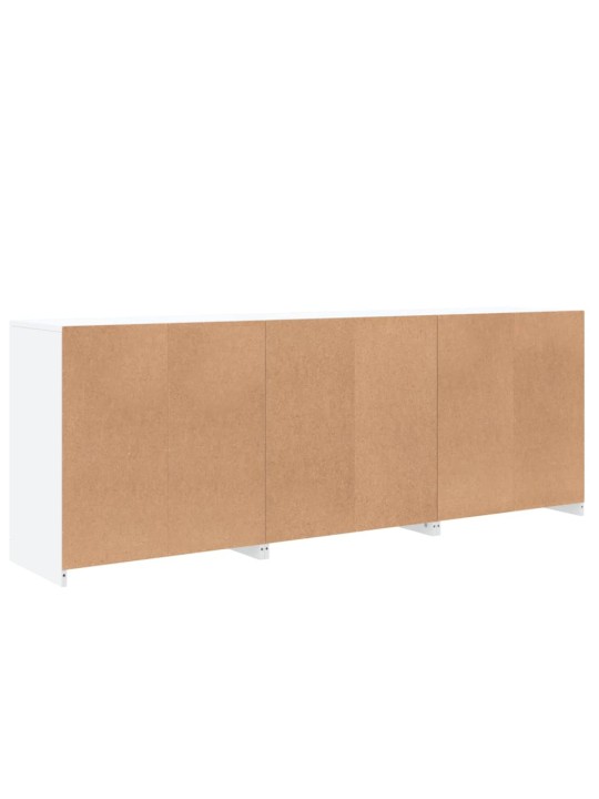 Kumode ar led lampiņām, balta, 181,5x37x67 cm