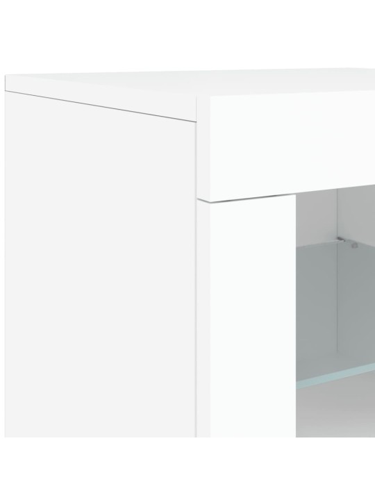 Kumode ar led lampiņām, balta, 283x37x67 cm