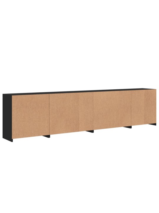 Kumode ar led lampiņām, melna, 283x37x67 cm