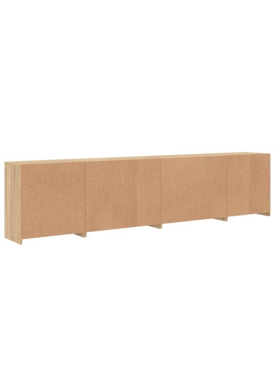 Kumode ar led lampiņām, ozolkoka krāsa, 283x37x67 cm