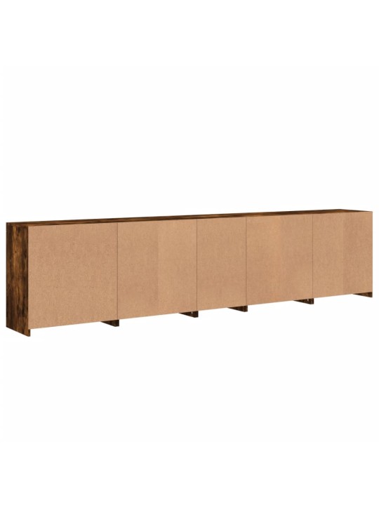 Kumode ar led lampiņām, ozolkoka krāsa, 283x37x67 cm