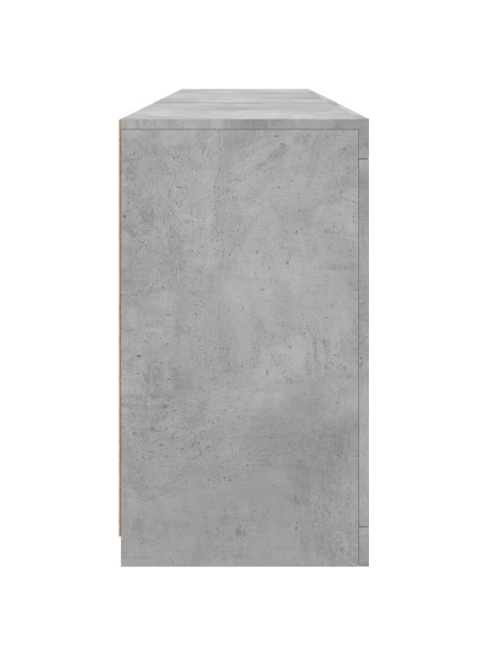 Kumode ar led lampiņām, betona pelēka, 162x37x67 cm