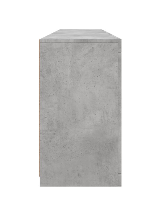 Kumode ar led lampiņām, betona pelēka, 181,5x37x67 cm
