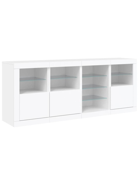 Kumode ar led lampiņām, 164x37x67 cm, balta
