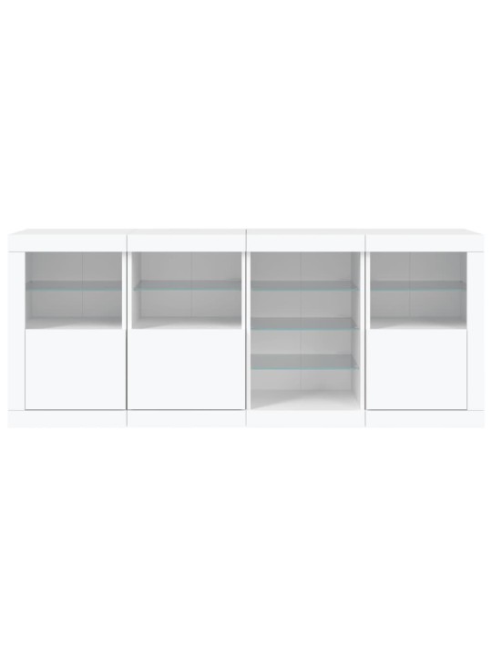 Kumode ar led lampiņām, 164x37x67 cm, balta