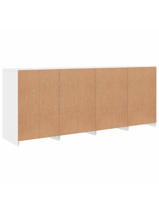Kumode ar led lampiņām, 164x37x67 cm, balta