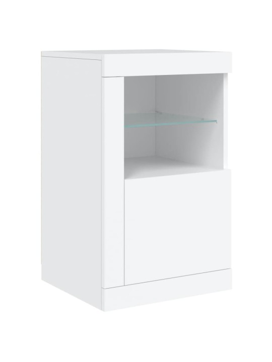 Kumode ar led lampiņām, 164x37x67 cm, balta