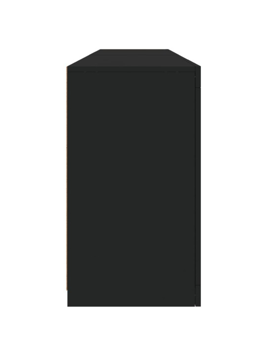 Kumode ar led lampiņām, melna, 164x37x67 cm