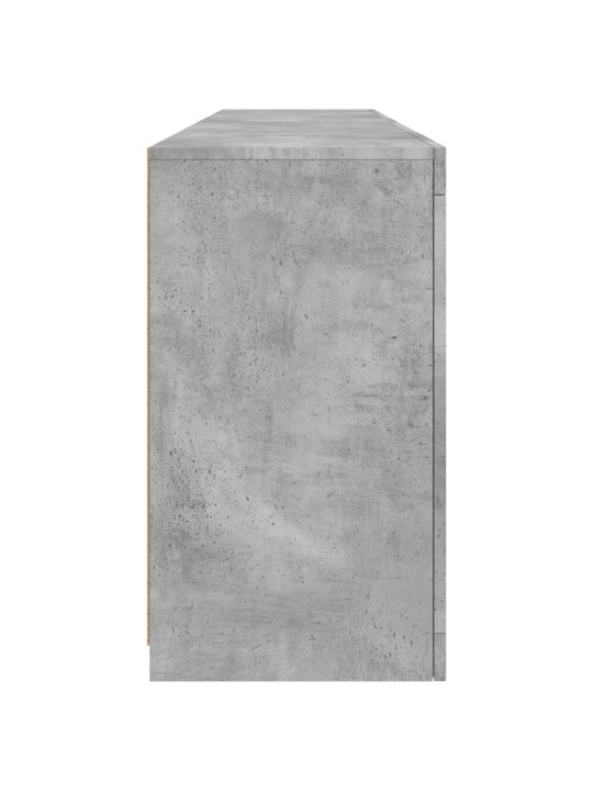 Kumode ar led lampiņām, betona pelēka, 164x37x67 cm