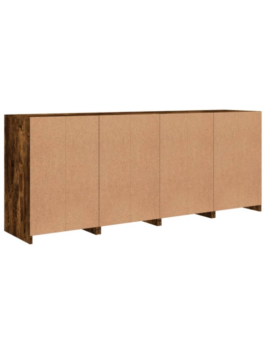 Kumode ar led lampiņām, ozolkoka krāsa, 164x37x67 cm