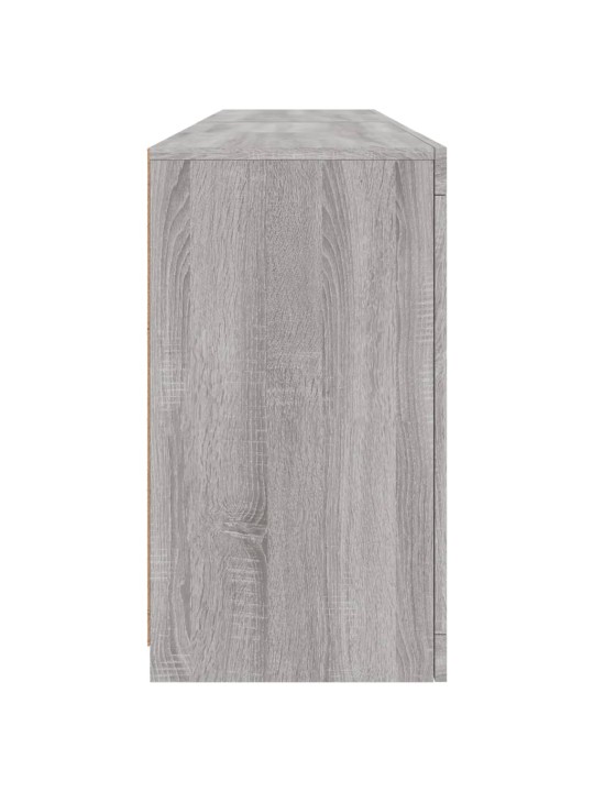 Kumode ar led lampiņām, pelēka ozolkoka krāsa, 164x37x67 cm