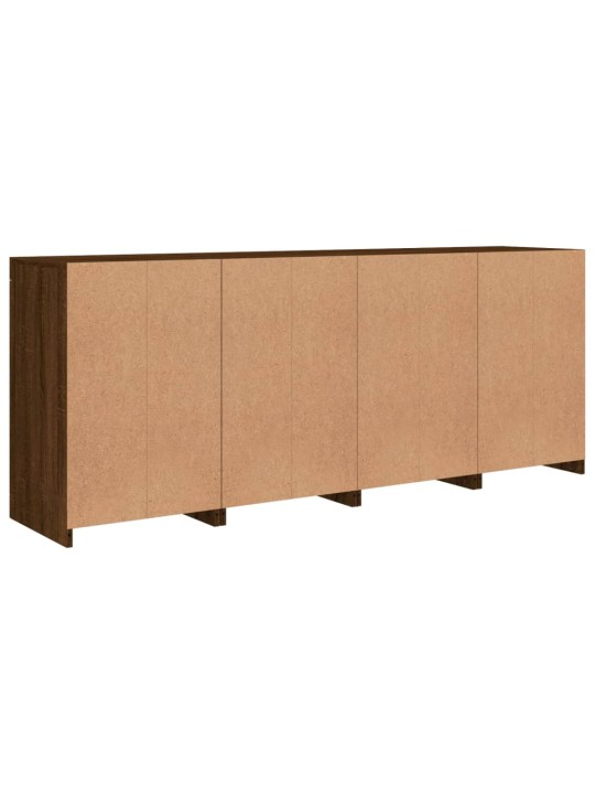 Kumode ar led lampiņām, brūna koka krāsa, 164x37x67 cm