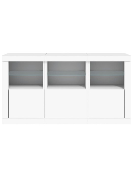 Kumode ar led lampiņām, 123x37x67 cm, balta