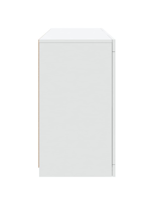 Kumode ar led lampiņām, 123x37x67 cm, balta