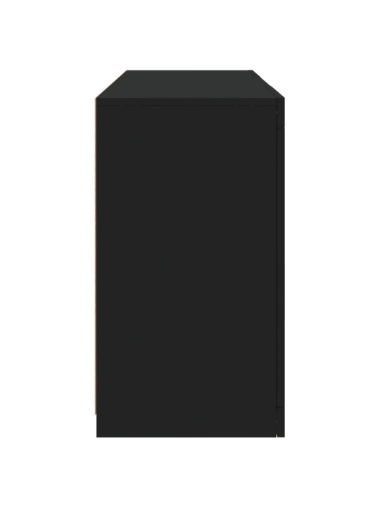 Kumode ar led lampiņām, melna, 123x37x67 cm