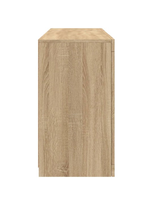 Kumode ar led lampiņām, ozolkoka krāsa, 123x37x67 cm