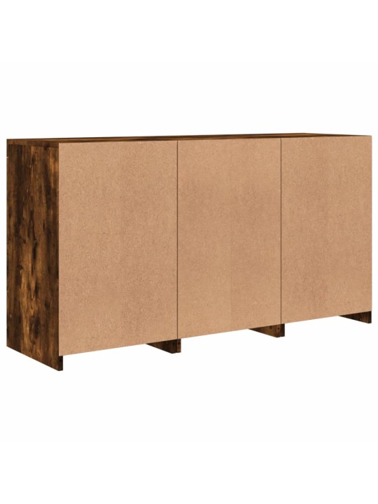 Kumode ar led lampiņām, ozolkoka krāsa, 123x37x67 cm