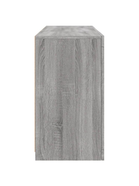 Kumode ar led lampiņām, pelēka ozolkoka krāsa, 123x37x67 cm