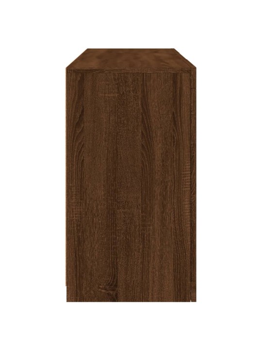 Kumode ar led lampiņām, brūna koka krāsa, 123x37x67 cm