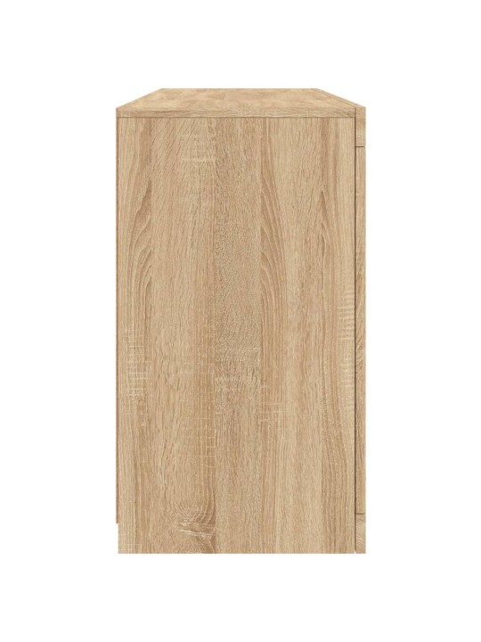 Kumode ar led lampiņām, ozolkoka krāsa, 142,5x37x67 cm