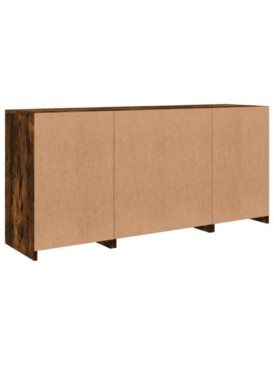 Kumode ar led lampiņām, ozolkoka krāsa, 142,5x37x67 cm