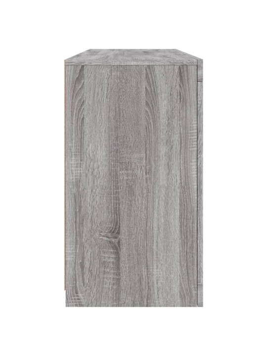 Kumode ar led lampiņām, pelēka ozolkoka krāsa, 142,5x37x67 cm