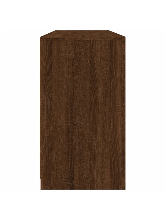Kumode ar led lampiņām, brūna koka krāsa, 142,5x37x67 cm
