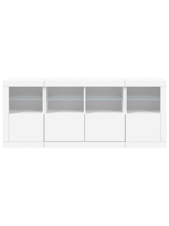 Kumode ar led lampiņām, 163x37x67 cm, balta