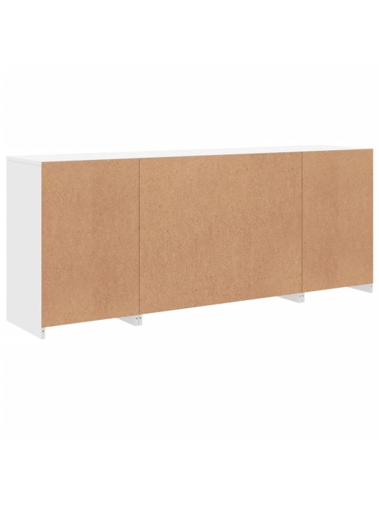 Kumode ar led lampiņām, 163x37x67 cm, balta