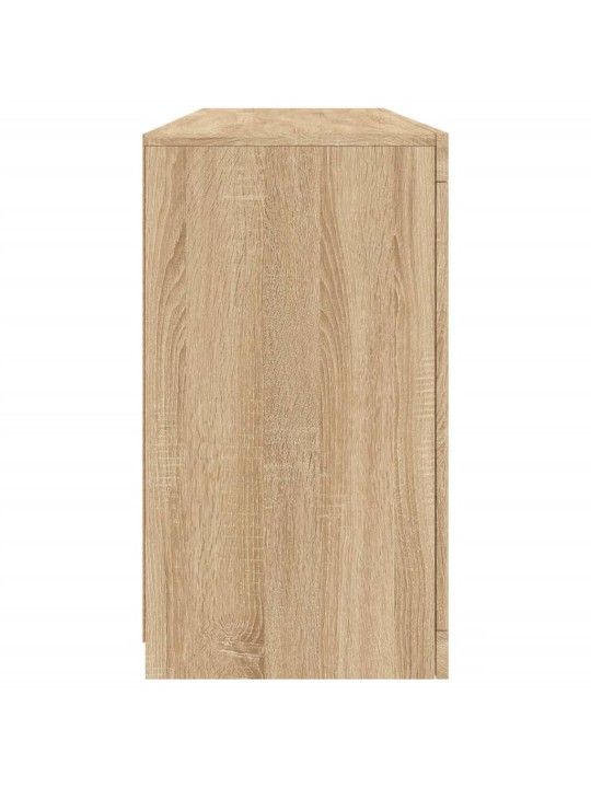 Kumode ar led lampiņām, ozolkoka krāsa, 163x37x67 cm