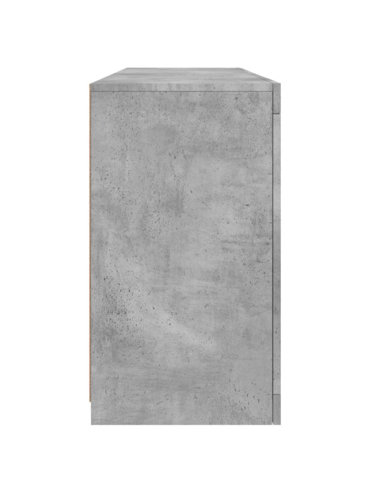 Kumode ar led lampiņām, betona pelēka, 163x37x67 cm