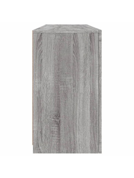 Kumode ar led lampiņām, pelēka ozolkoka krāsa, 163x37x67 cm