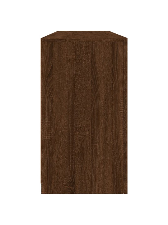 Kumode ar led lampiņām, brūna koka krāsa, 163x37x67 cm