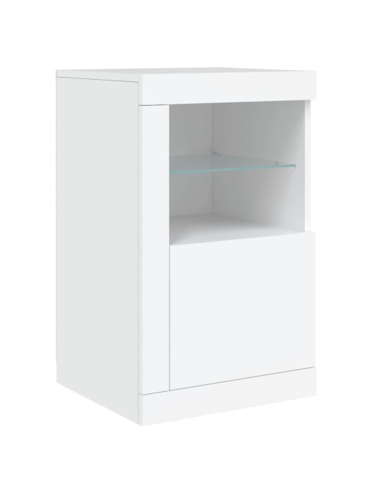 Kumode ar led lampiņām, 123x37x67 cm, balta