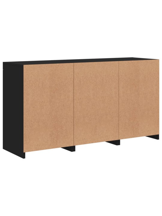 Kumode ar led lampiņām, melna, 123x37x67 cm