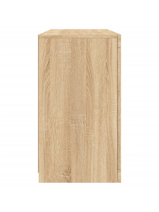Kumode ar led lampiņām, ozolkoka krāsa, 123x37x67 cm